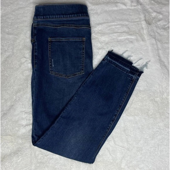 Spanx Jeans Leggings Skinny Jeans Distressed Ankle Size XL Dark Wash - Picture 6 of 13